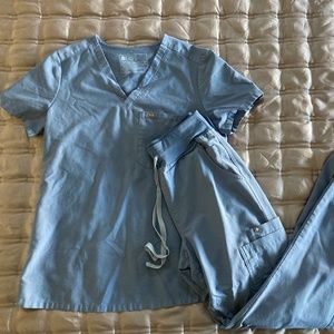 Figs Scrub Set- Vapor Blue size XS